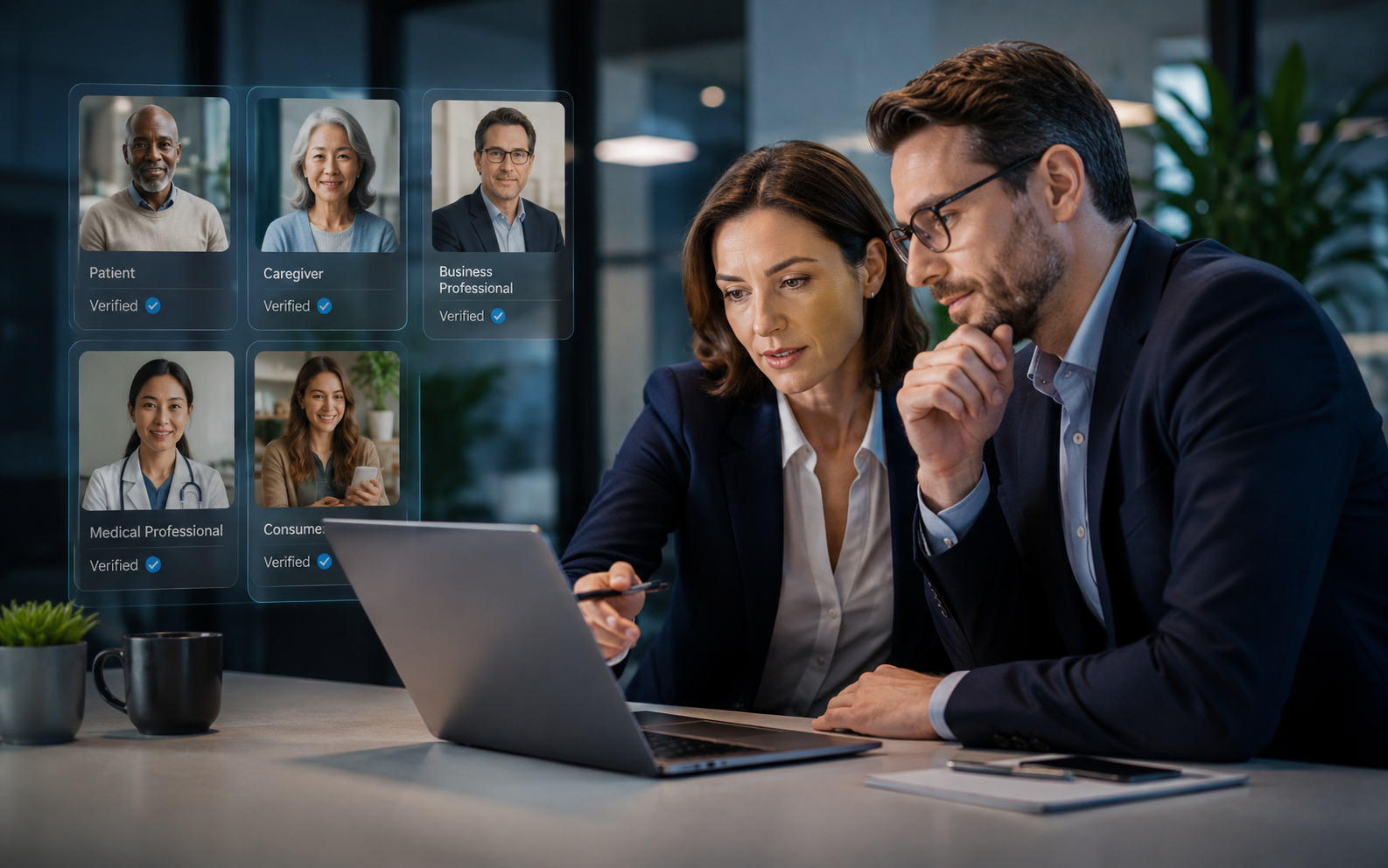 Verified GLP-1 patient, caregiver, and healthcare professional profiles